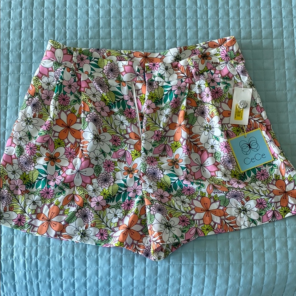 CeCe Women's Floral Print Shorts - Multicolor